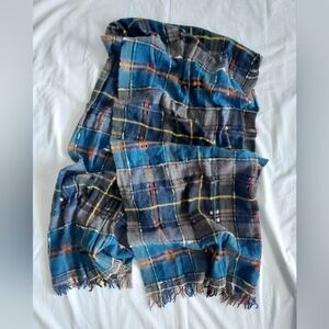 Fiori Di Firenze Italian Wool Plaid Scarf